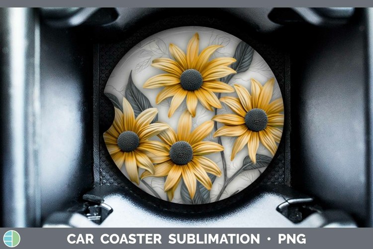Gorgeous3D Flowers Car Coaster design.
