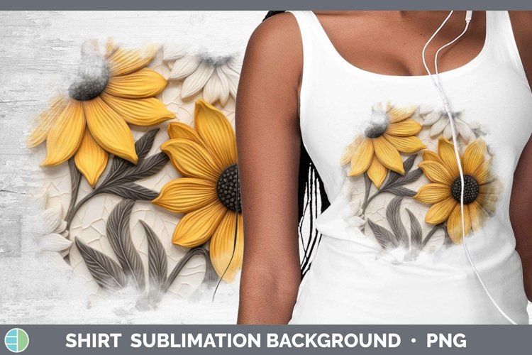 3D Flowers Black-eyed Susan Shirt Sublimation Sublimation Ba