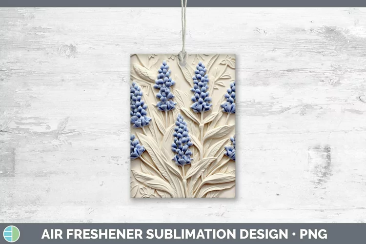 3D Flowers Bluebonnet Air Freshener Sublimation Car Freshene