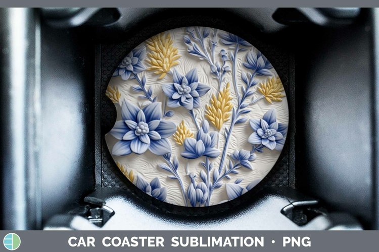 Gorgeous3D Flowers Car Coaster design.