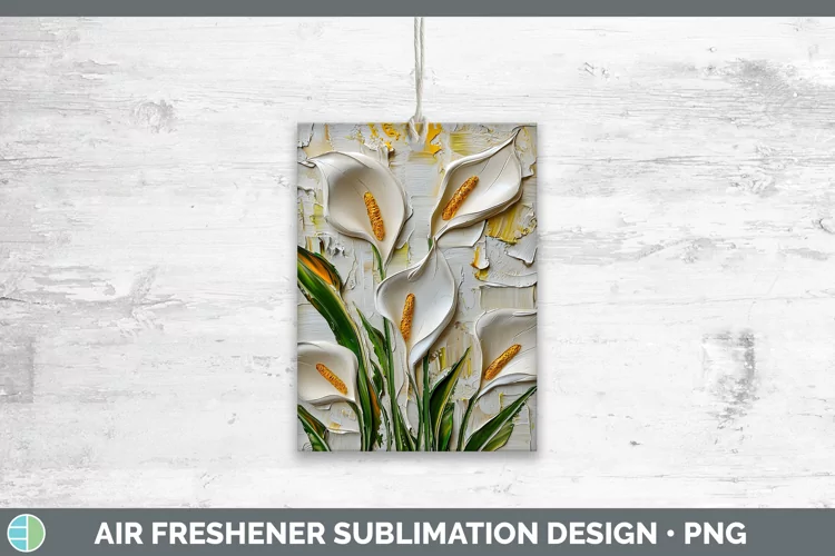 3D Flowers Calla Lily Air Freshener Sublimation Car Freshene