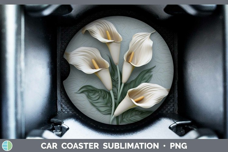 Gorgeous3D Flowers Car Coaster design.