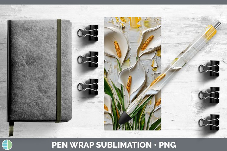 Gorgeous3D Flowers Pen Wrap design.