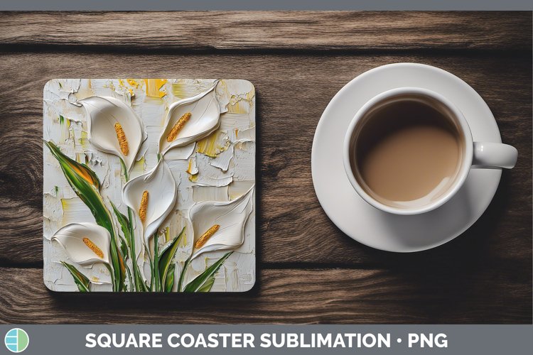 Gorgeous3D Flowers Square Coaster design.