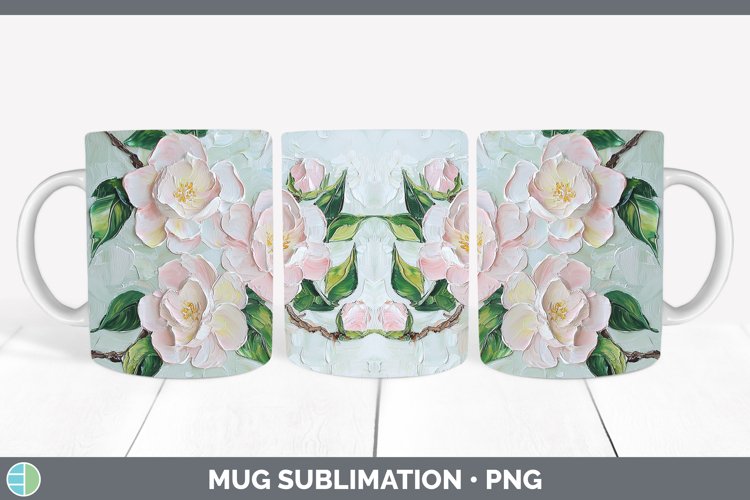 Gorgeous3D Flowers Mug Wrap design.