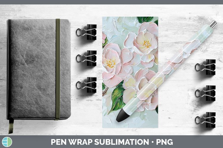 Gorgeous3D Flowers Pen Wrap design.