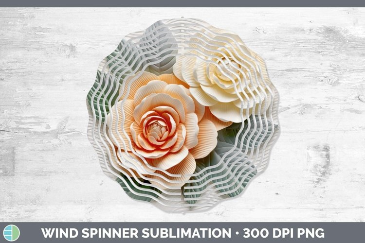3D Flowers Camellia Wind Spinner Sublimation Spinner Designs