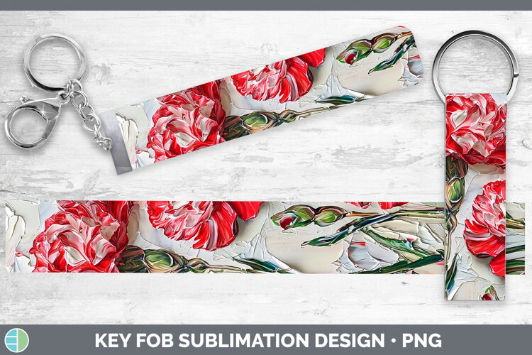 Gorgeous3D Flowers Key Fob design.