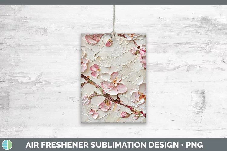 3D Flowers Cherry Blossom Air Freshener Sublimation Car Fres