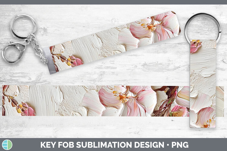 Gorgeous3D Flowers Key Fob design.