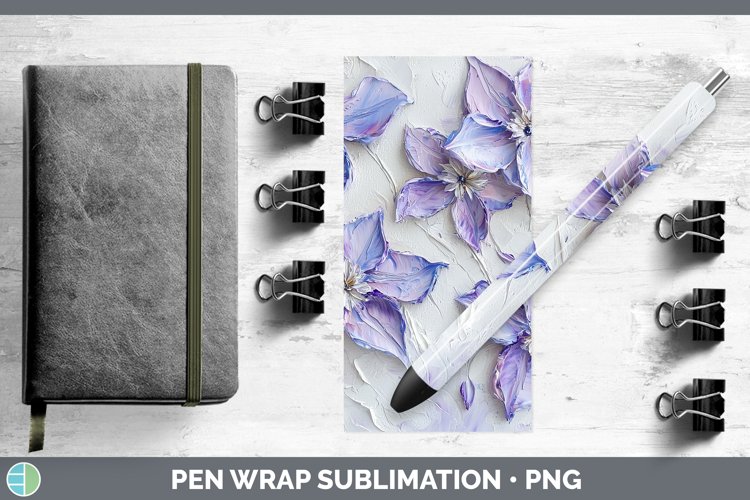 Gorgeous3D Flowers Pen Wrap design.