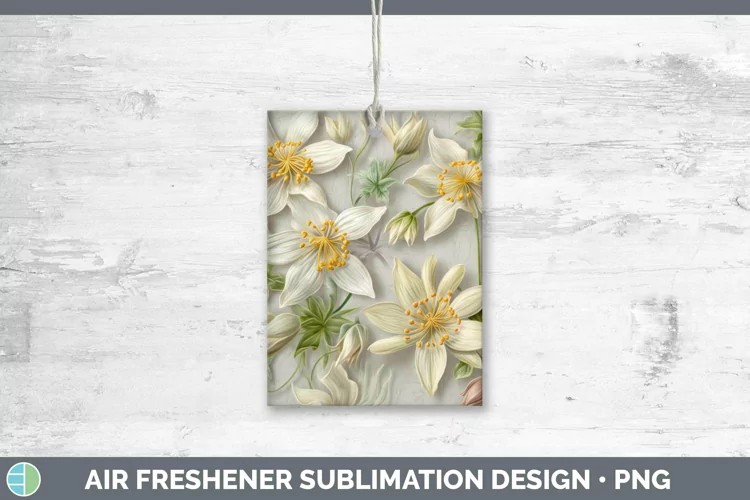 3D Flowers Columbine Air Freshener Sublimation Car Freshener