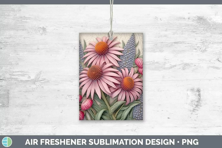 3D Flowers Coneflower Air Freshener Sublimation Car Freshene