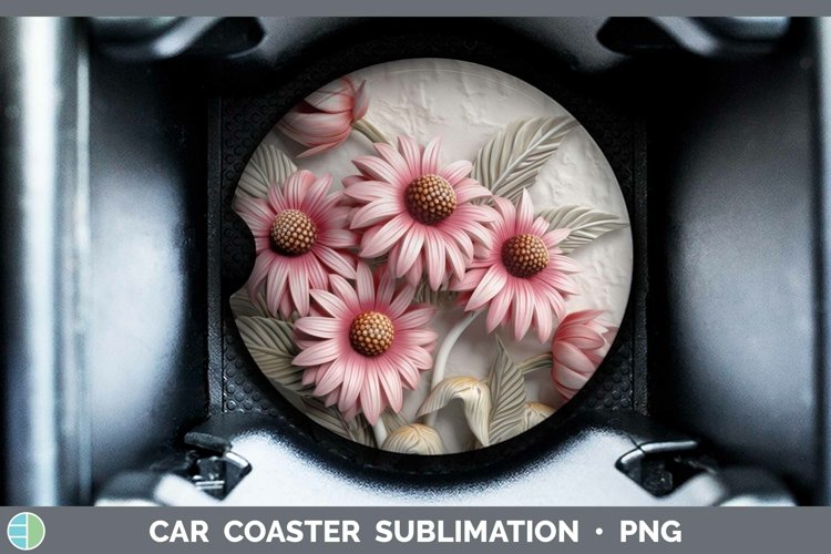 Gorgeous3D Flowers Car Coaster design.