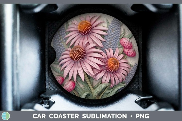 Gorgeous3D Flowers Car Coaster design.