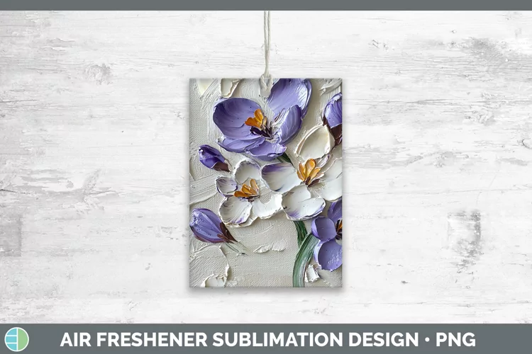3D Flowers Crocus Air Freshener Sublimation Car Freshener De