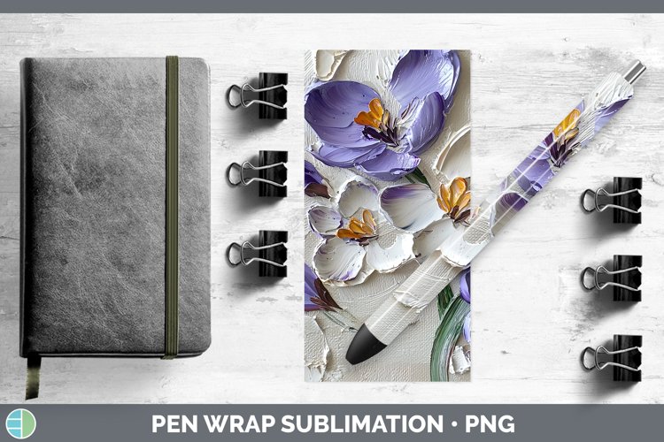 Gorgeous3D Flowers Pen Wrap design.