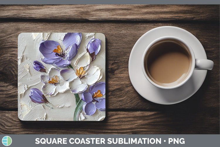 Gorgeous3D Flowers Square Coaster design.