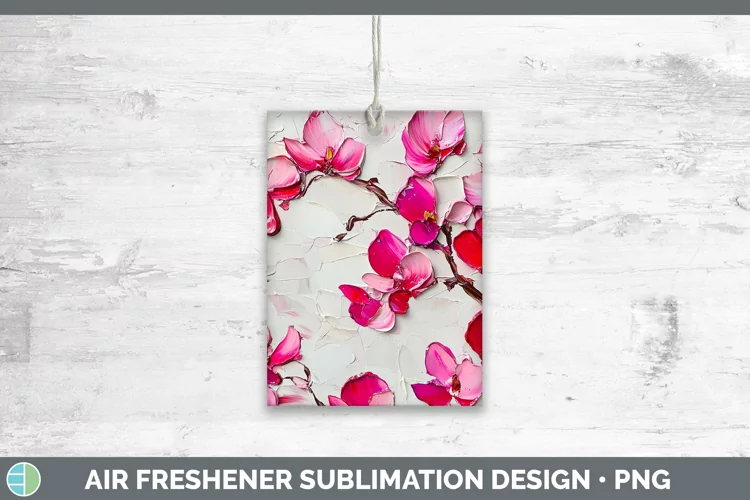3D Flowers Cyclamen Air Freshener Sublimation Car Freshener