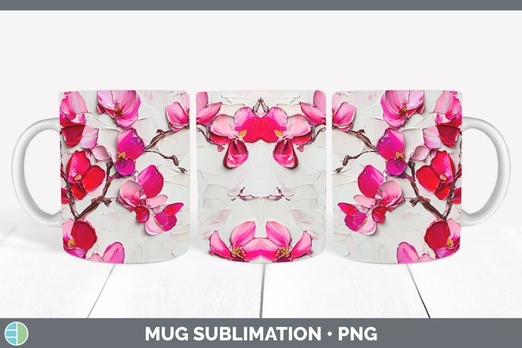Gorgeous3D Flowers Mug Wrap design.