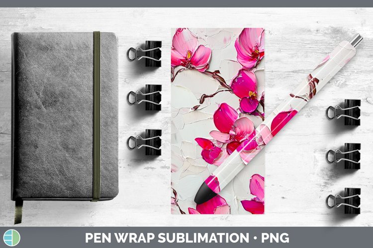 Gorgeous3D Flowers Pen Wrap design.