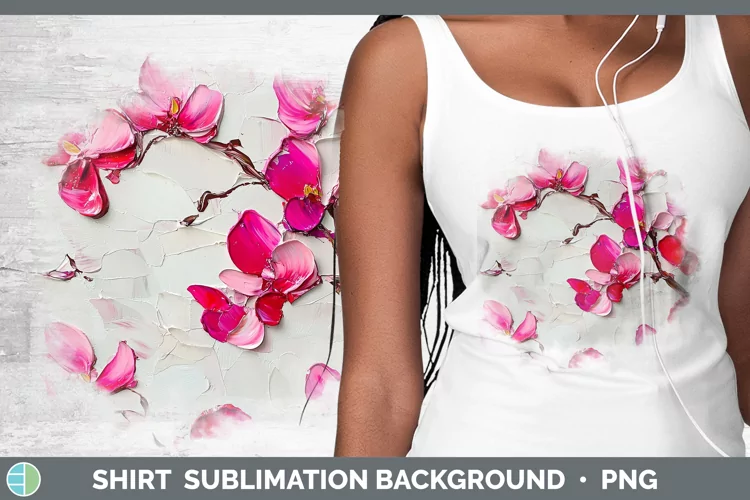 3D Flowers Cyclamen Shirt Sublimation Sublimation Background