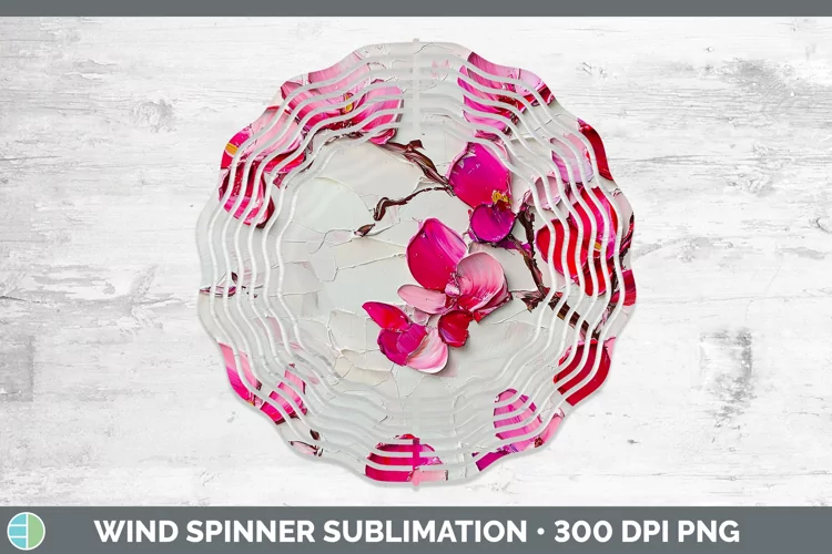 3D Flowers Cyclamen Wind Spinner Sublimation Spinner Designs