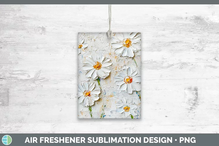 3D Flowers Daisy Air Freshener Sublimation Car Freshener Des