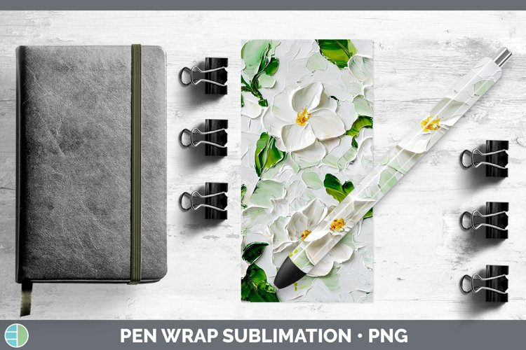 Gorgeous3D Flowers Pen Wrap design.