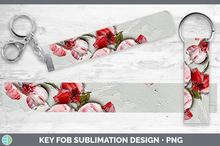 Gorgeous3D Flowers Key Fob design.