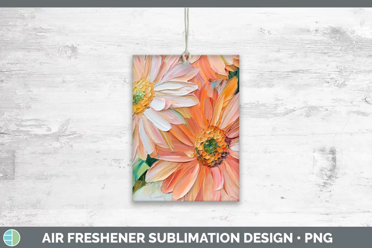 3D Flowers Gerbera Daisy Air Freshener Sublimation Car Fresh