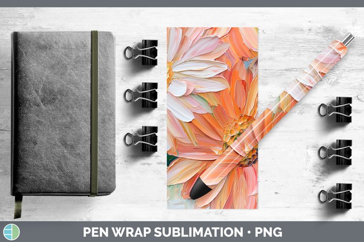 Gorgeous3D Flowers Pen Wrap design.