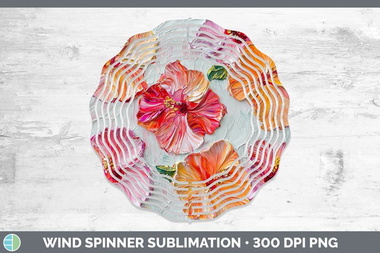 3D Flowers Hibiscus Wind Spinner Sublimation Spinner Designs