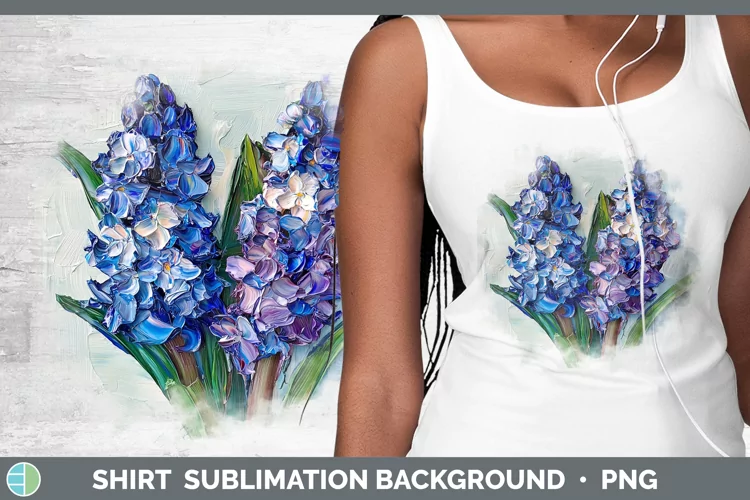 3D Flowers Hyacinth Shirt Sublimation Sublimation Background