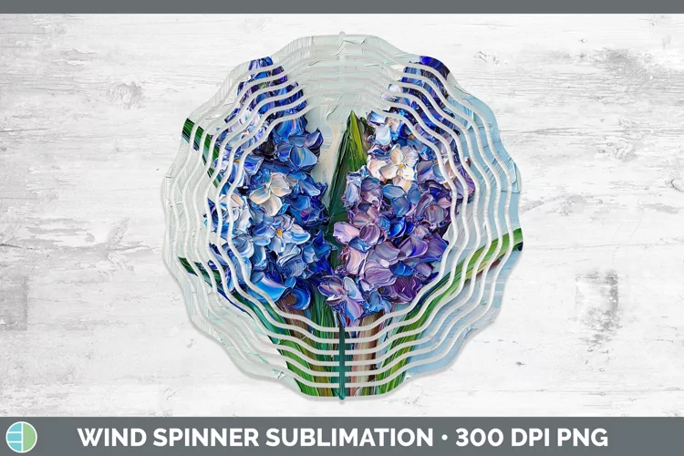 3D Flowers Hyacinth Wind Spinner Sublimation Spinner Designs