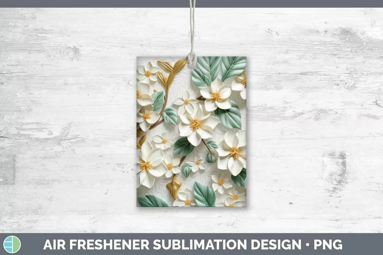 3D Flowers Jasmine Air Freshener Sublimation Car Freshener D