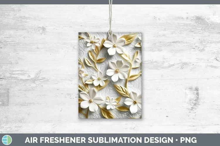 3D Flowers Jasmine Air Freshener Sublimation Car Freshener D