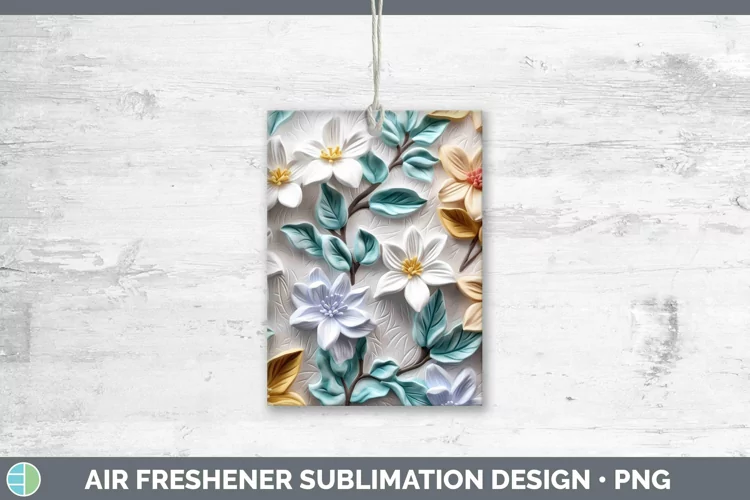 3D Flowers Jasmine Air Freshener Sublimation Car Freshener D
