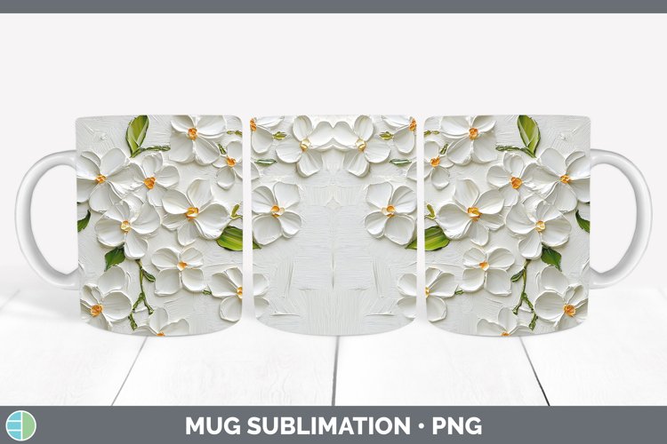 Gorgeous3D Flowers Mug Wrap design.