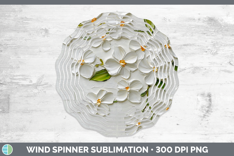 3D Flowers Jasmine Wind Spinner Sublimation Spinner Designs