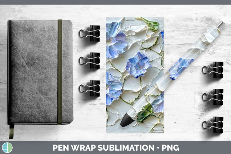 Gorgeous3D Flowers Pen Wrap design.