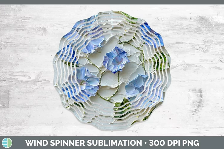 3D Flowers Morning Glory Wind Spinner Sublimation Spinner De