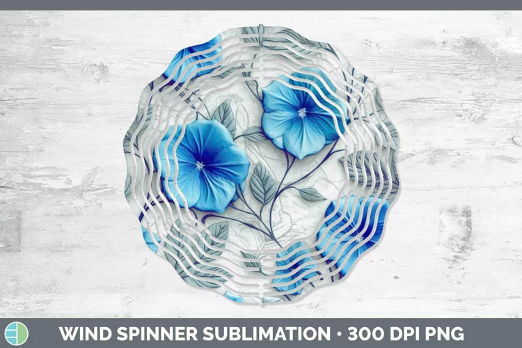 3D Flowers Morning Glory Wind Spinner Sublimation Spinner De