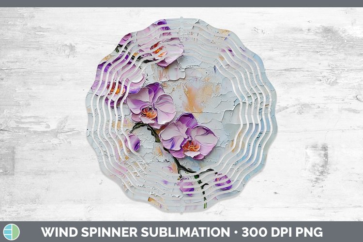 3D Flowers Orchid Wind Spinner Sublimation Spinner Designs