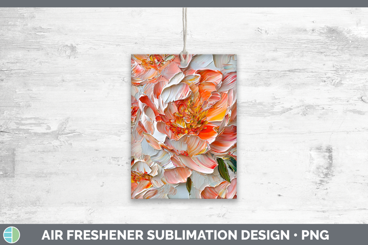 3D Flowers Peony Air Freshener Sublimation Car Freshener Des