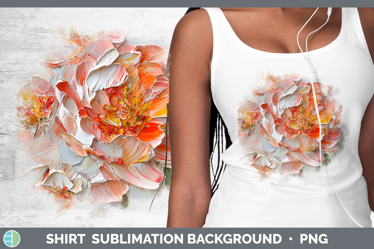 3D Flowers Peony Shirt Sublimation Sublimation Background De