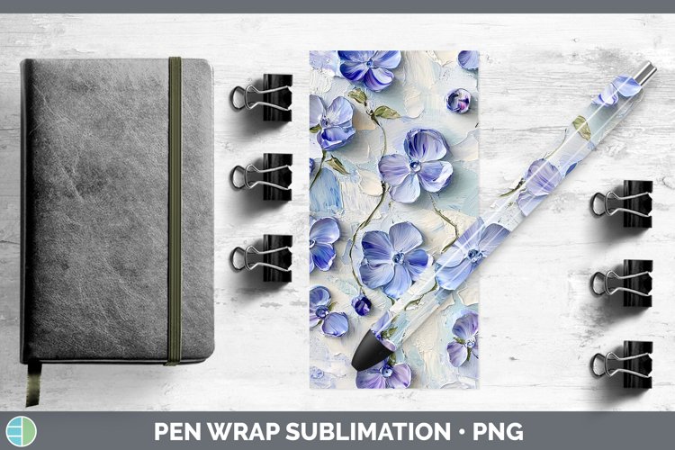 Gorgeous3D Flowers Pen Wrap design.