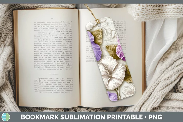 3D Flowers Petunia Bookmark Sublimation Printable Designs