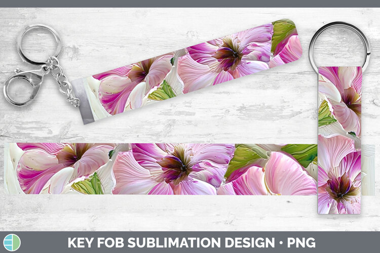 Gorgeous3D Flowers Key Fob design.