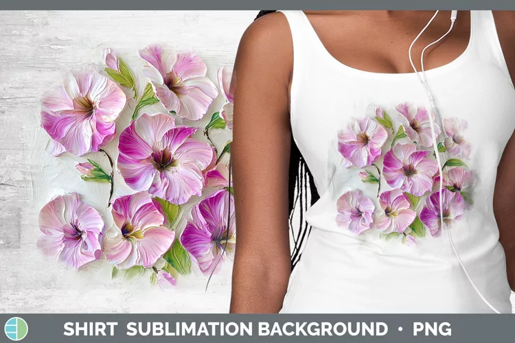 3D Flowers Petunia Shirt Sublimation Sublimation Background